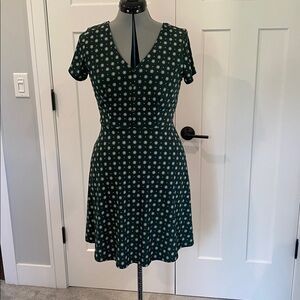 Kaileigh Dark Green Floral Mini Dress